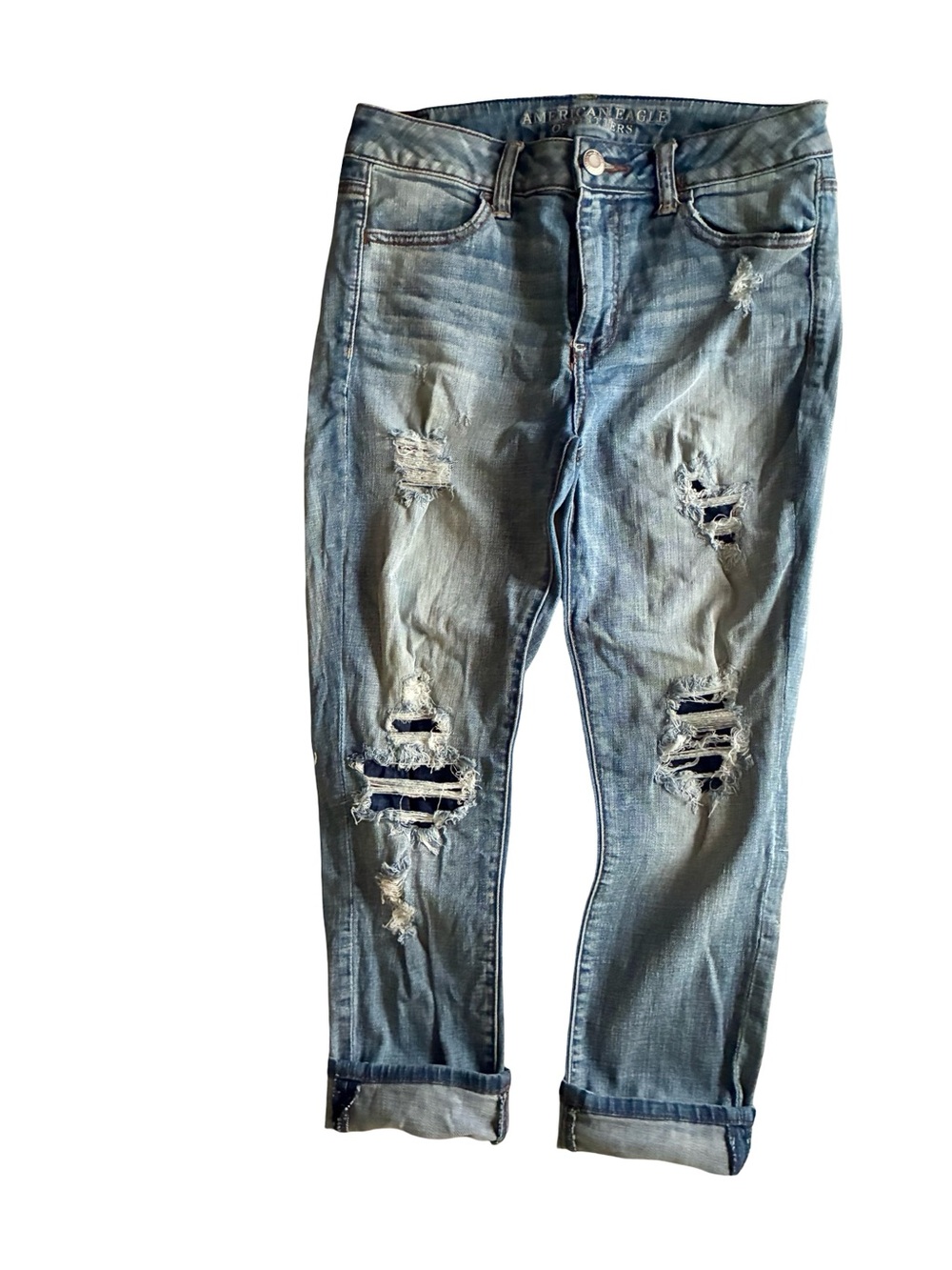 American Eagle Hi-Rise Jegging Crop Super Stretch Jeans 8